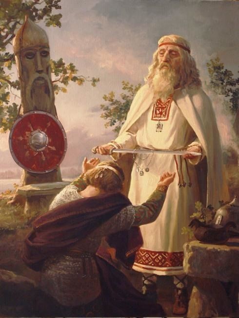 посвящение воин славяне меч